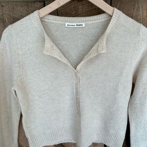 Reformation Cropped Cashmere Sweater